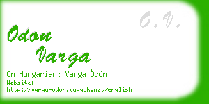 odon varga business card