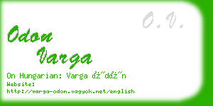 odon varga business card